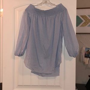 Michael Kors OTS Blue/White Stripe Blouse